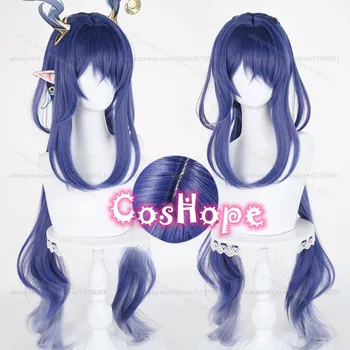 Parrucca cosplay Lauma Parrucca lunga sfumata blu da 100 cm Parrucche sintetiche resistenti al calore anime per costume da festa di carnevale di Halloween