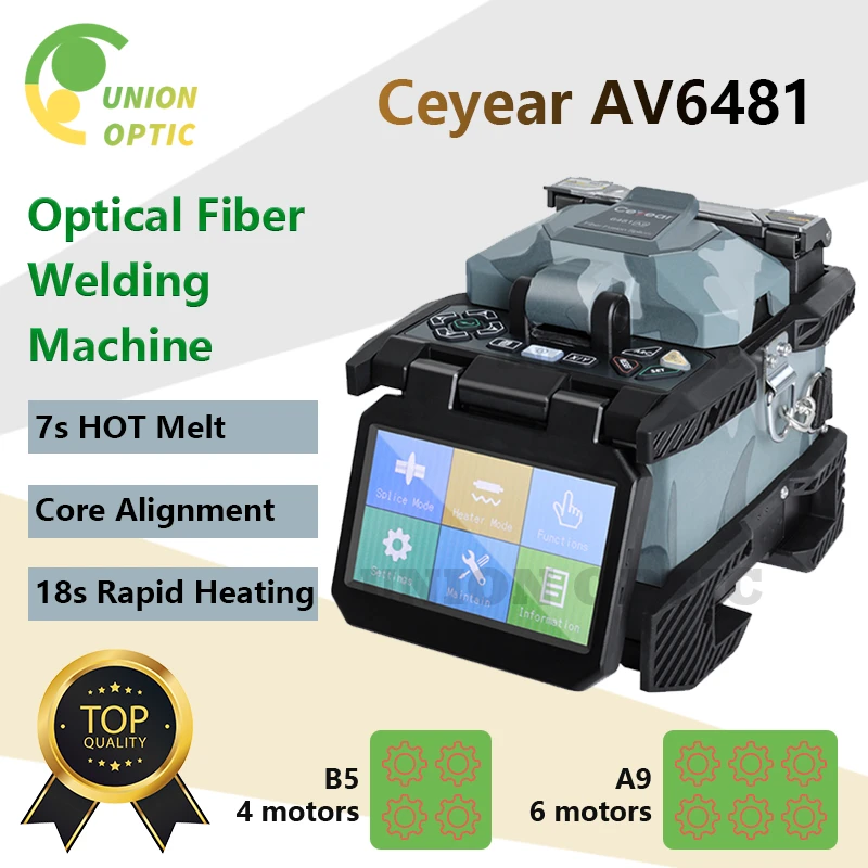 

Av6481 B5 Оптический кабель Пигтейл Fusion Splicer Machine A9 Six Motor Automatic Fusioner