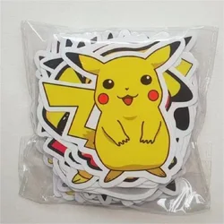 50Pcs Lovely Cartoon Pikachu Stickers Graffiti Ornament Skateboard Refrigerator Waterproof DIY Reusable No glue Best Gifts