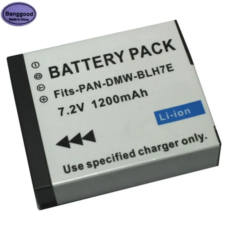 Batteria Per Fotocamera 7.2V 1200Mah Dmw-Blh7E Dmw-Blh7 Per Panasonic Lumix Dmc-Gm1 Dmc-Gm1K Dmc-Gm5 Dmc-Gm5K Dmc-Gf7 Dmc-Gf7K