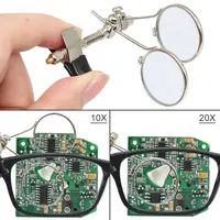 Loupe pour réparation de montres, Double lentilles 10X, loupe à Clip en acier inoxydable, diamètre rotatif 25mm, loupe monoculaire 5