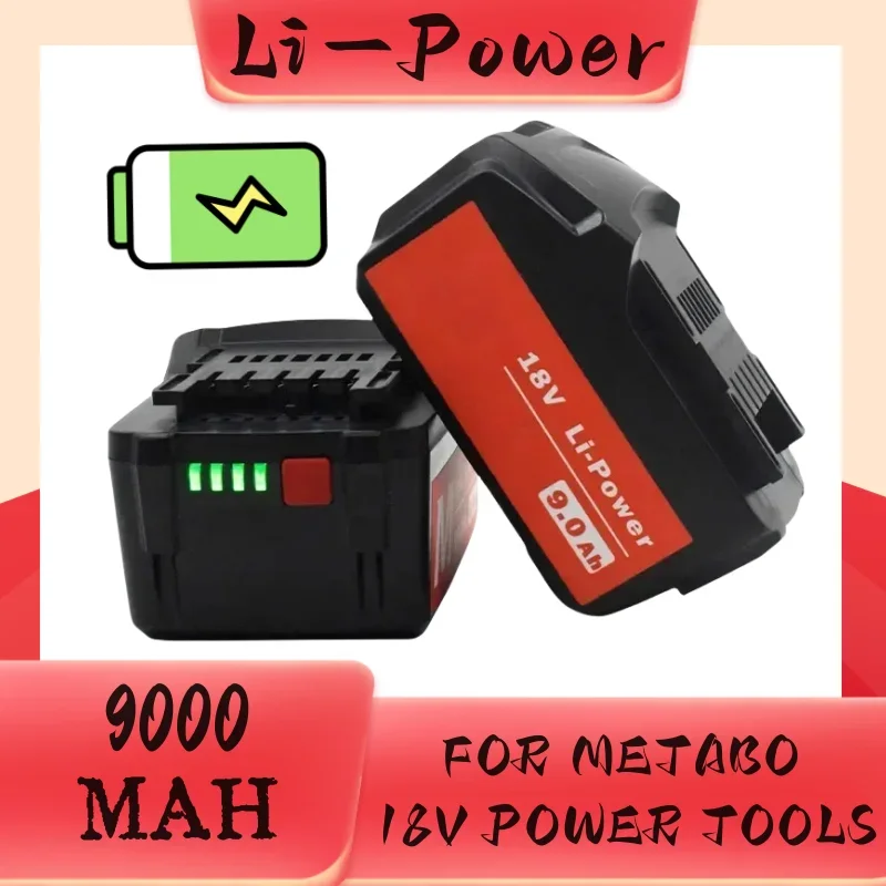 Per Metabo 18V 4.0-9.0Ah Batteria Utensili Elettrici Trapano Avvitatore Chiave Martello Smerigliatrice Per Metabo 18Vbattery Asc30 Asc55 625592000