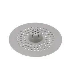 Round Silicone Floor Drain and Sink Filter Cover (Gray)