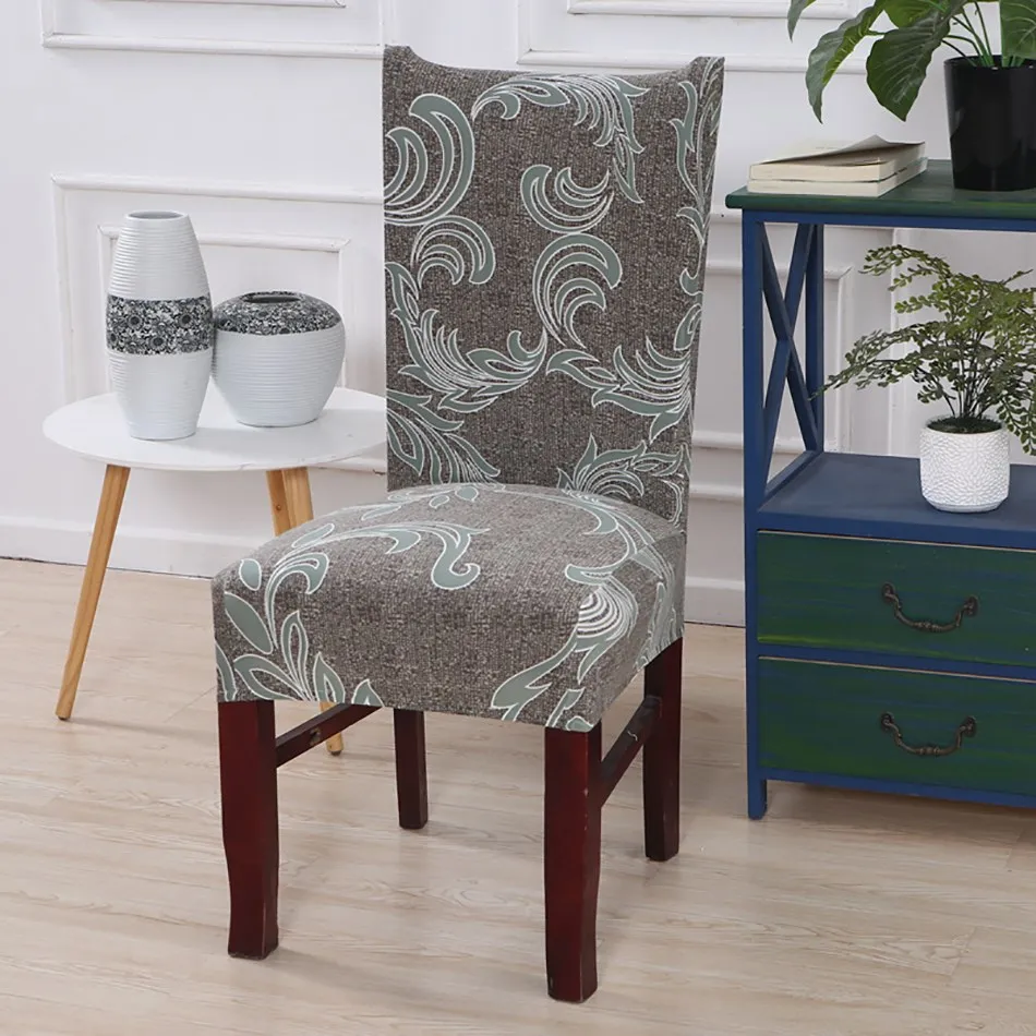 

Anti-dirty Printed Stretch Chair Cover Big Elastic Seat Chair Covers Office Chair Slipcovers Restaurant Banquet Home Decorate