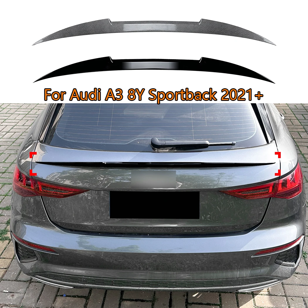 

Car Tail Center Wind Spoilers Wings For Audi A3 8Y Sportback 2021+ Oettinger Style Cars Rear Trunk Roof Sport Spoiler Wing