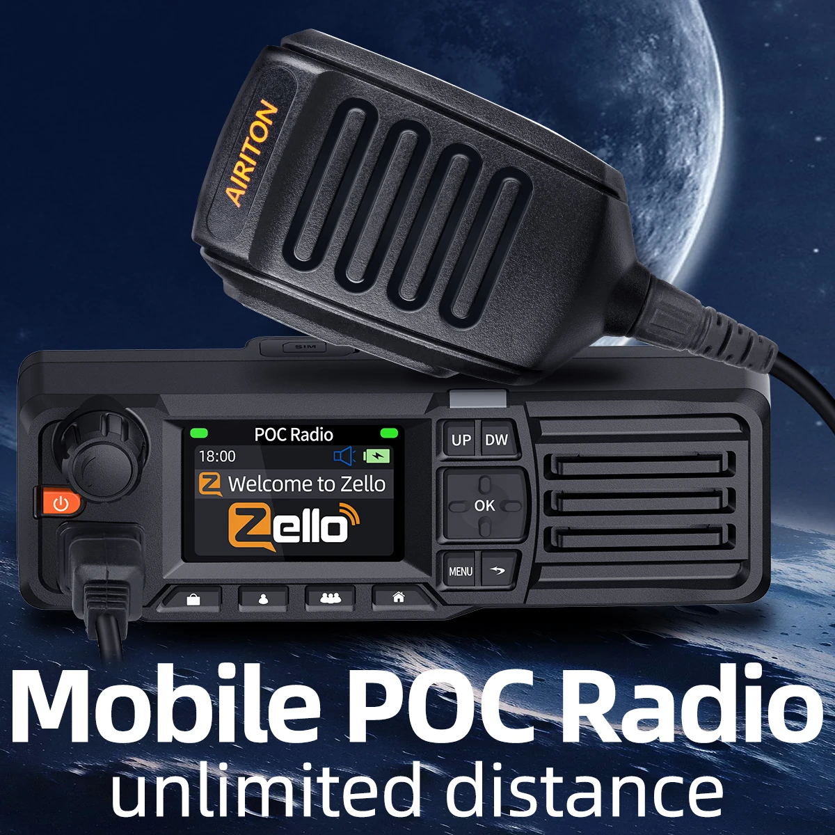 AIRITON AI-828 Network Mobile Car Global POC Radio Walkie Talkie