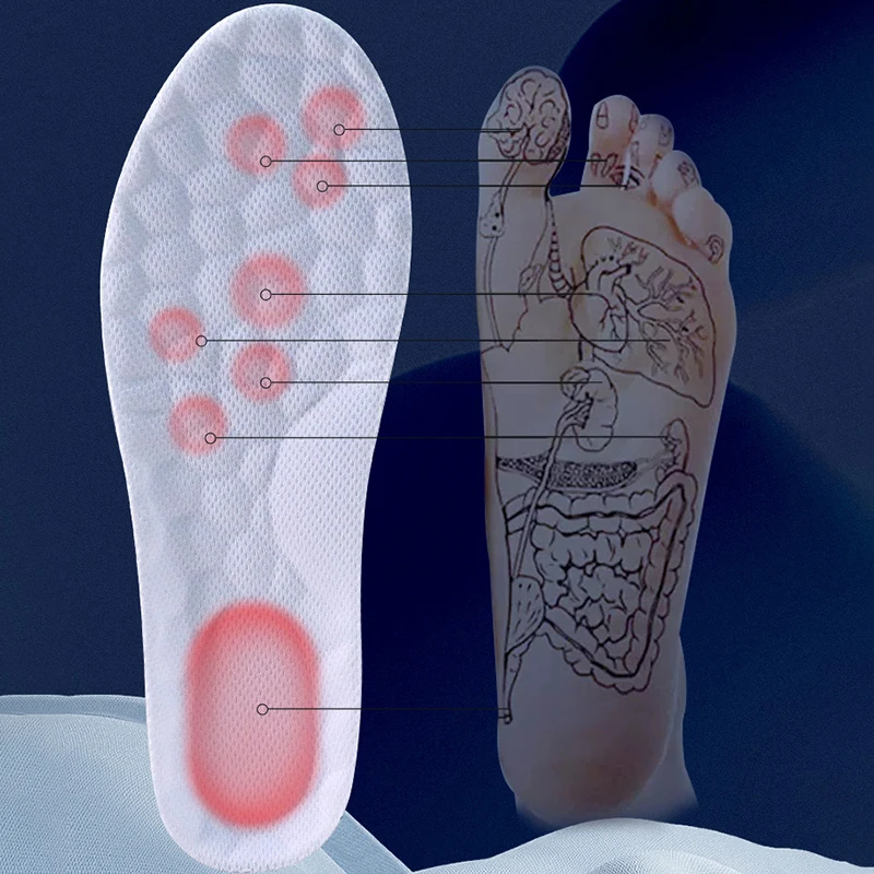 High Elasticity Latex Sport Insoles Soft Shoe Pads Arch Support Orthotic Insoles Breathable Deodorant Shock Absorption Cushion