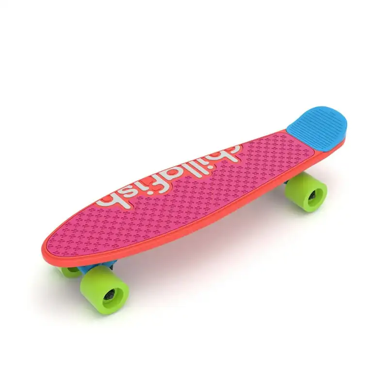 

Skatie, Customizable Training Beginner Skateboard, Multiple Deck & Fin Options, Red Mix
