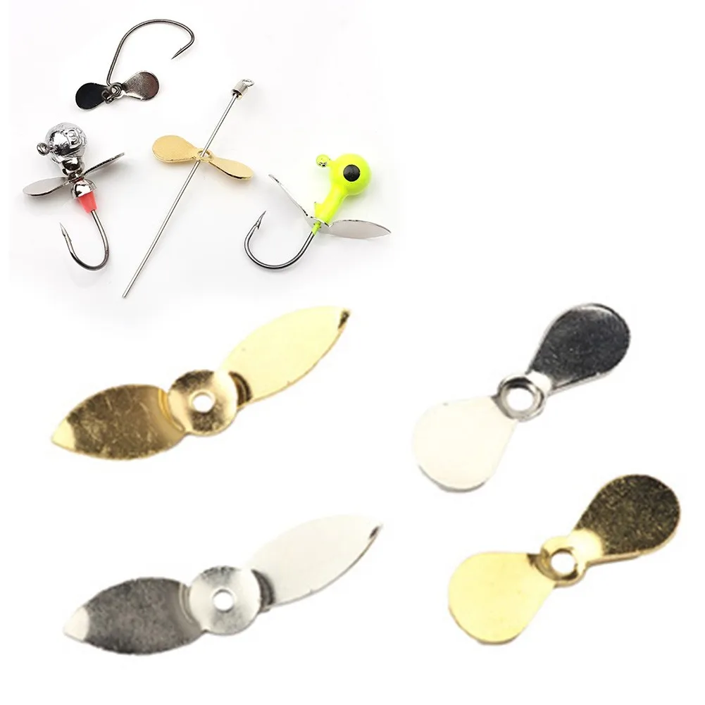 

10Pcs Prop Blades Propeller Style Spinner Blades DIY Topwater Lures Spin Blades Stainless Steel Prop Blade Fish Tackle Accessory