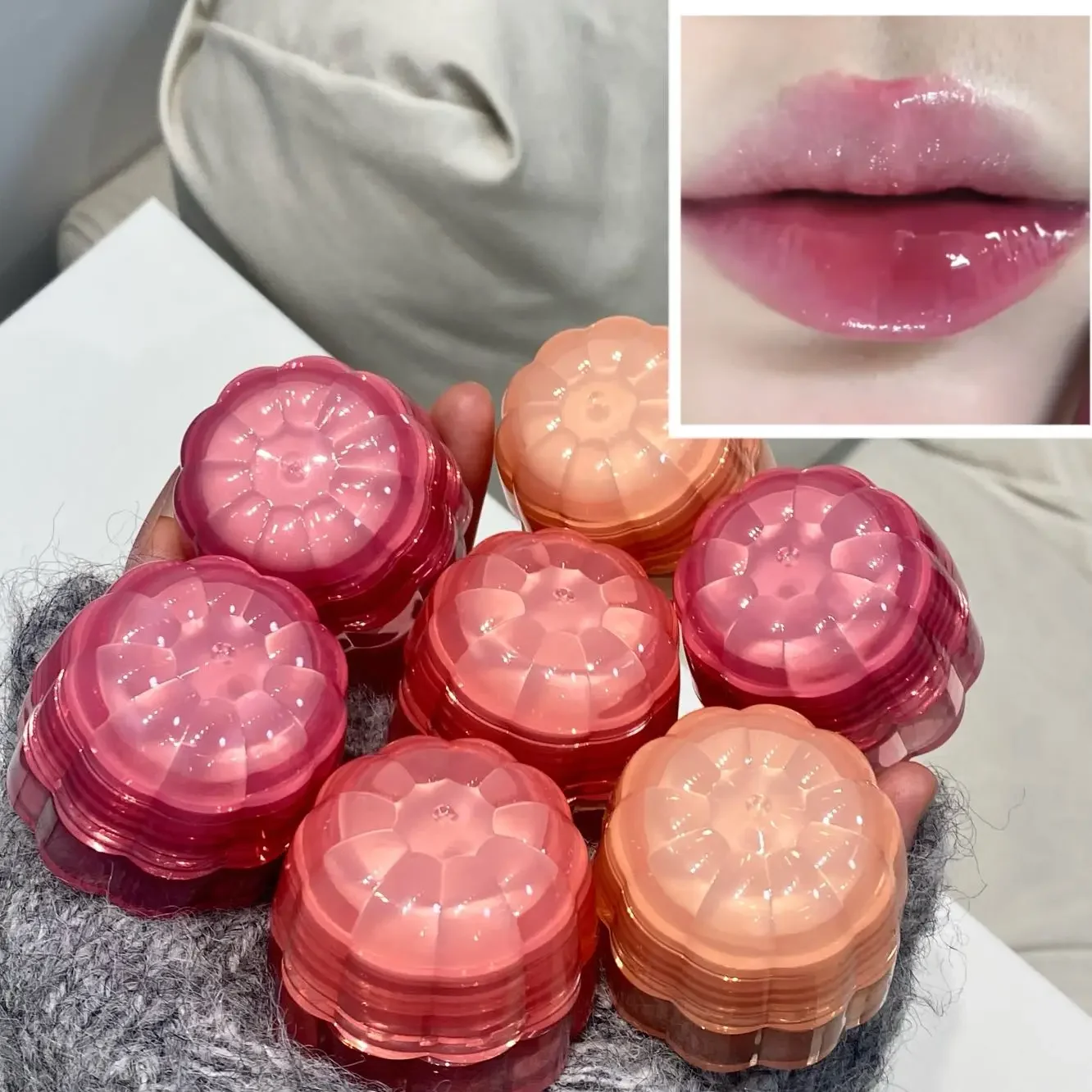 Description Picture 2 of itemMirror Water Liquid Lipstick Crystal Jelly Lip Gloss Moisturizing Sexy Lip Plumper Makeup Tint Long Lasting Korean Cosmetics