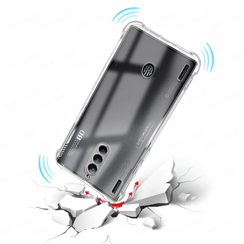 Airbags Buffer Full Protection Case For ZTE nubia Red Magic RedMagic 8 8S Pro Plus Clear Soft TPU Shockproof Back Case Cover 4