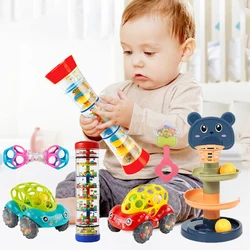 Baby Toys 0 6 12 Months Musical Rainstick Baby Rattle Newborn Toys Accessories Soft Sensory Rattle Teether For Baby 1 Year