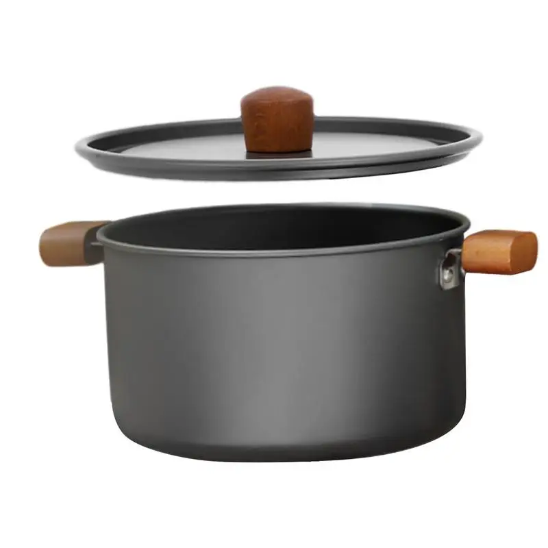 Camping Cooking Pot Hot Pot Camp Cookware Lightweight Pots Camping Cookware Large Capacity Non-Stick Cooking Pot For Camping
