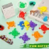 20pcs Frogs Toy Plastic Jumping Leap Frogs Toy Pressing Bouncing Frog Toy Goody Bag Fillers Gift for Kids Toddler Birthday Party 3