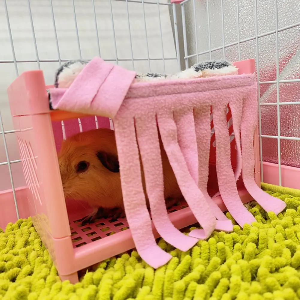 Hide House Bed Tassel Door Curtain Soft Comfortable Washable Small Animals Cage Accessories Guinea Pig Small Animal Cage Curtain