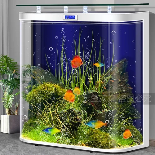 Hot Bending Integrated Fish Tank Living Room Wall-Mounted Large