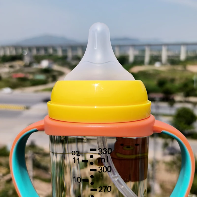 Korea Grosmimi PPSU Baby Bottle Drinking Straw Cup Anti-choke and Anti-drop Grosmimi Baby Bottle