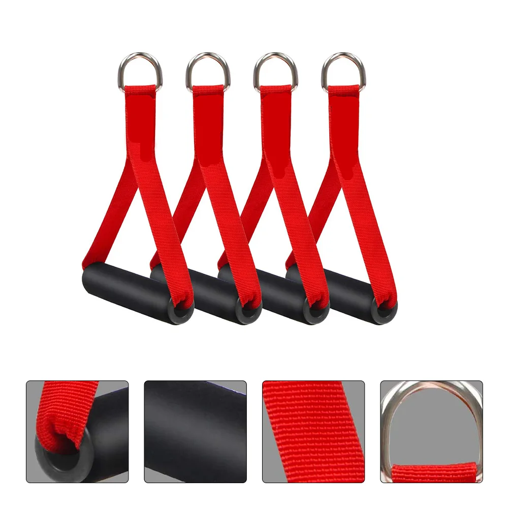 

4pcs Resistance Band Handles Grips Fitness Strap Solid ABS Cores Handles