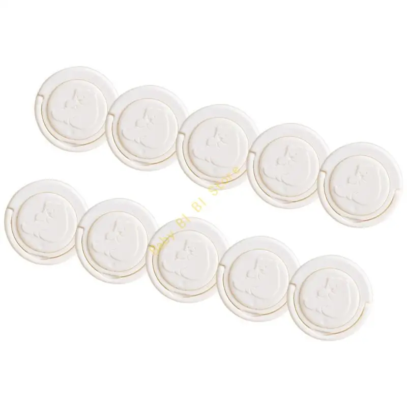 10Pcs Child Safety Outlet Protective Cover Easy Adult Access Plug Protectors for Home and Nursery House Use 11UC