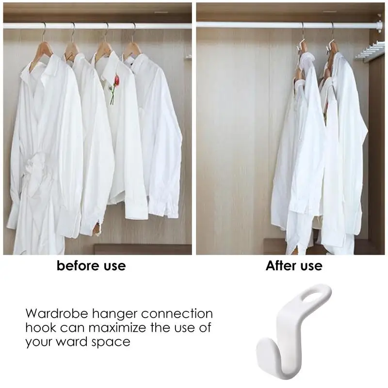 Hangers Space Saving, 24PCS Hanger extender hooks, Hanger