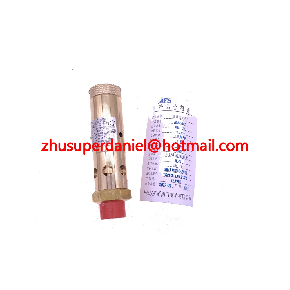 

2pcs/lot OEM 1624626161 spring type brass safety valve with A28X-16T DN15 for AC air compressor