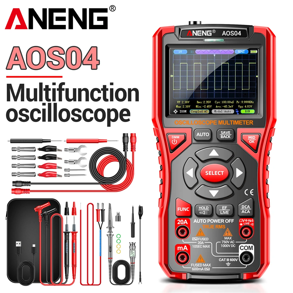 Oscilloscope Multimeter 2in1 ANENG AOS04 Digital Handheld