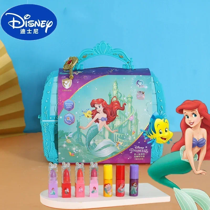 New Disney girls mermaid princess real elsa Cosmetics Make up set  Beauty makeup box With original box kids  gift 3