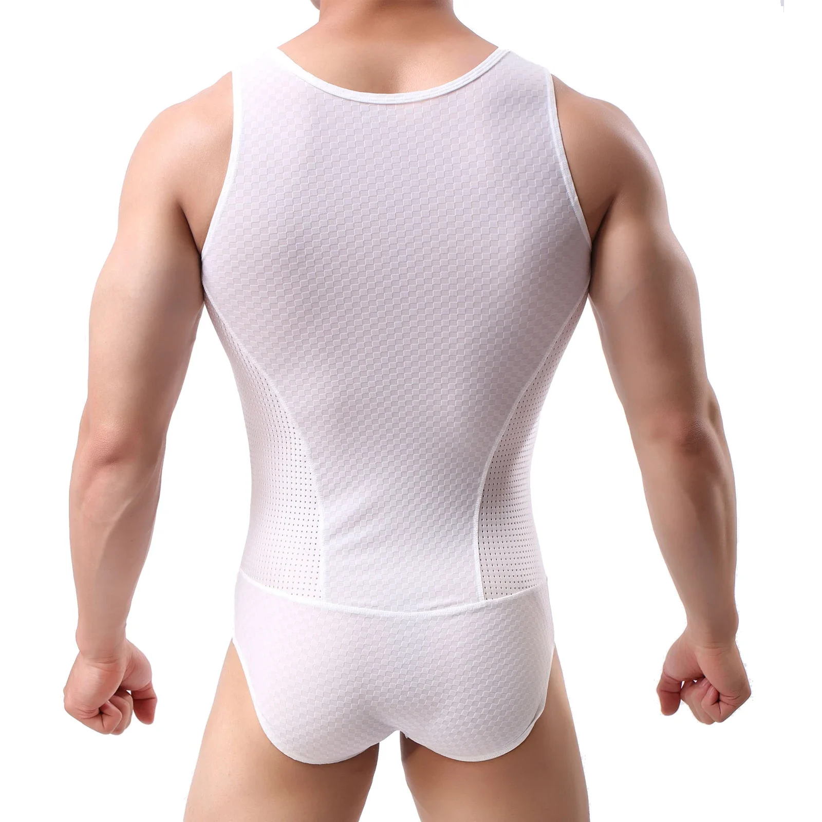 FYXLJJ Sexy Mens Leotard Beachwear Bodysuits Body Building Shaper Tights Men Wrestling Singlet Bodysuit Tight Leotard Undershirt