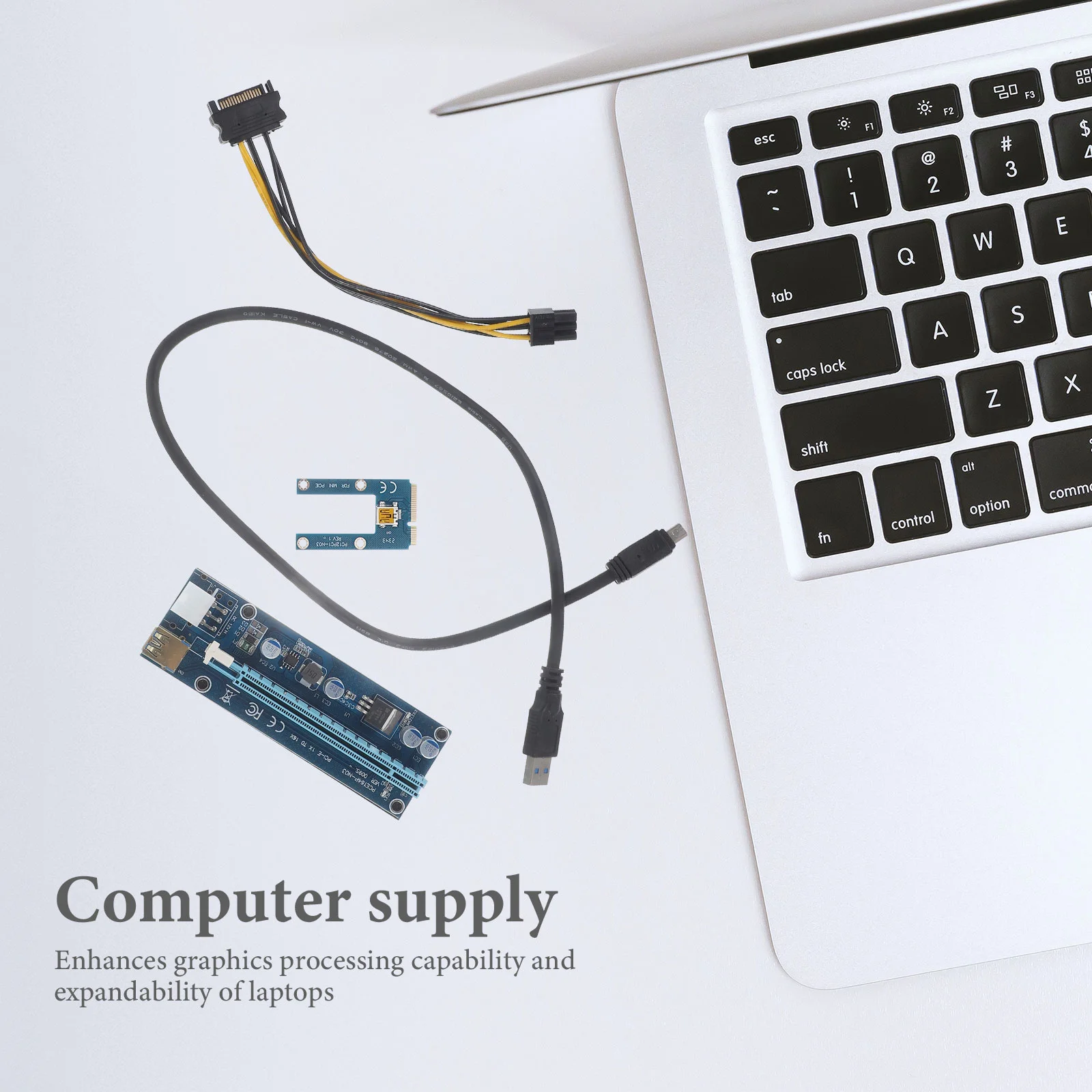 60cm 미니 PCIe - PCI-E x16 외장 GPU 어댑터 케이블 (카드 독립형 컴퓨터 부품, 노트북 액세서리, 외장 그래픽)