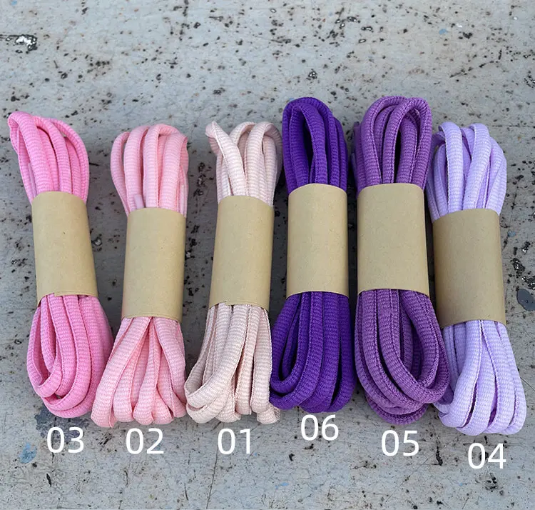 2025Neue 120/140 cm flache halbrunde Schnürsenkel in Rosa und Lila für Turnschuhe, Schnürsenkel für Herren- und Damen-Nike-Schuhe für Mädchen – Detail 2