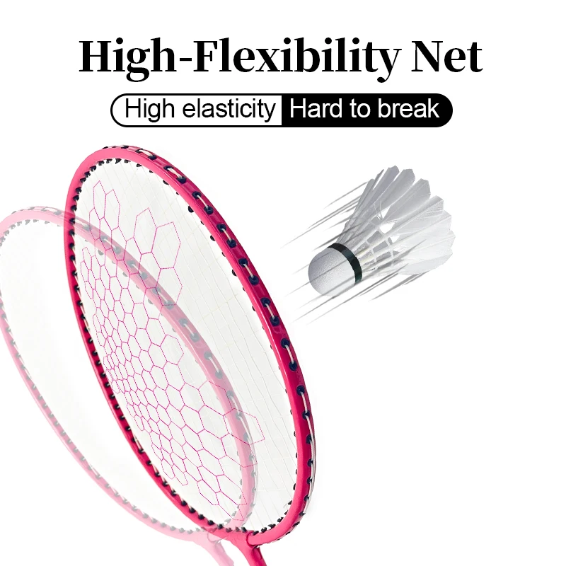 Kids Badminton Racket Set 2U Iron Alloy Junior Beginner Children Tennis Outdoor Badminton Bags Anti Slip Professional Ultralight