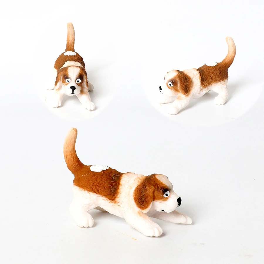 Realistic Mini Dog Figurine Playset - Adorable Puppy Figures for Cake Toppers and Gifts