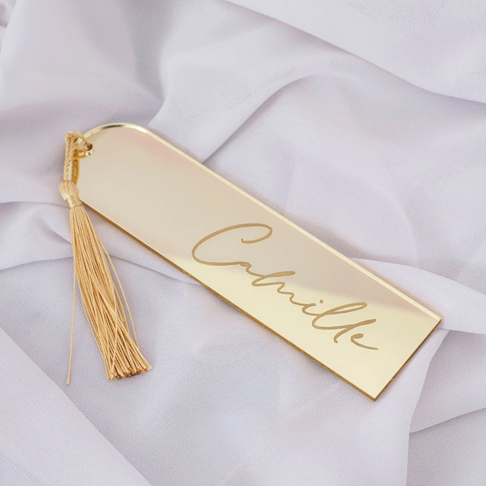 Arch Acrylic Bookmarks Wedding Place Card Blank with Tassel for Christmas Gift DIY Bookmarks Crafts Projects Party Seat Decor