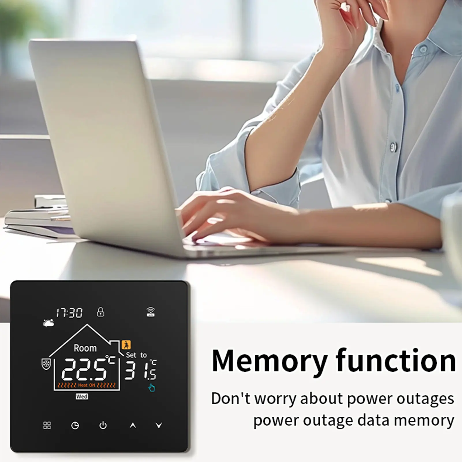 Smart Thermostat Electric Floor Heating Control Support Wireless Fidelity Remote Control Programmable Remote Control Thermostat