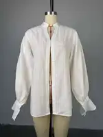 Mode chemises blanches femmes à manches longues surdimensionné Blouse 2025 nouveau printemps été Tops basiques coton Chic chemise pour les femmes 5