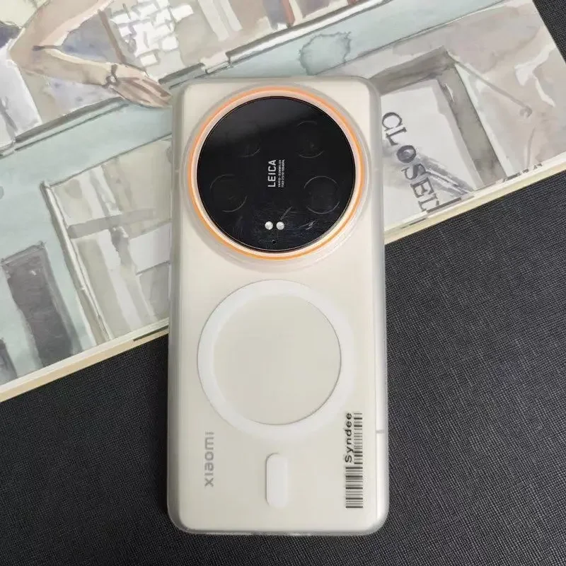 Transparent Magnetic Wireless Charging Protective Case with Hard Back Cover