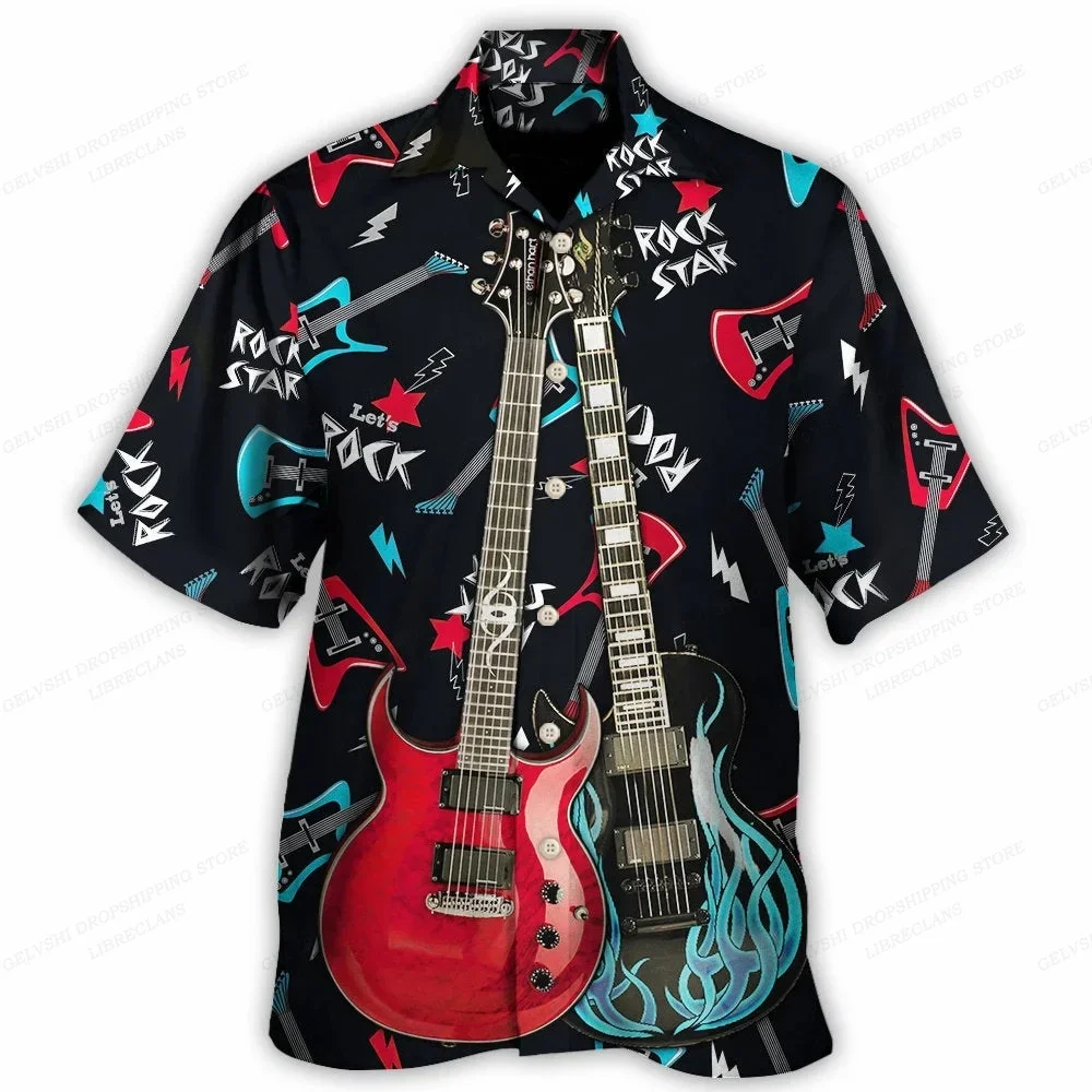 Music Hawaiian Shirt Men Fashion Short Sleeve Casual Shirts Beach Blouse Men's Clothing Camping Shirts Vocation Turn Over Collar custom music festival tomorrowland sling bag for men fashion shoulder chest crossbody backpack cycling camping daypack