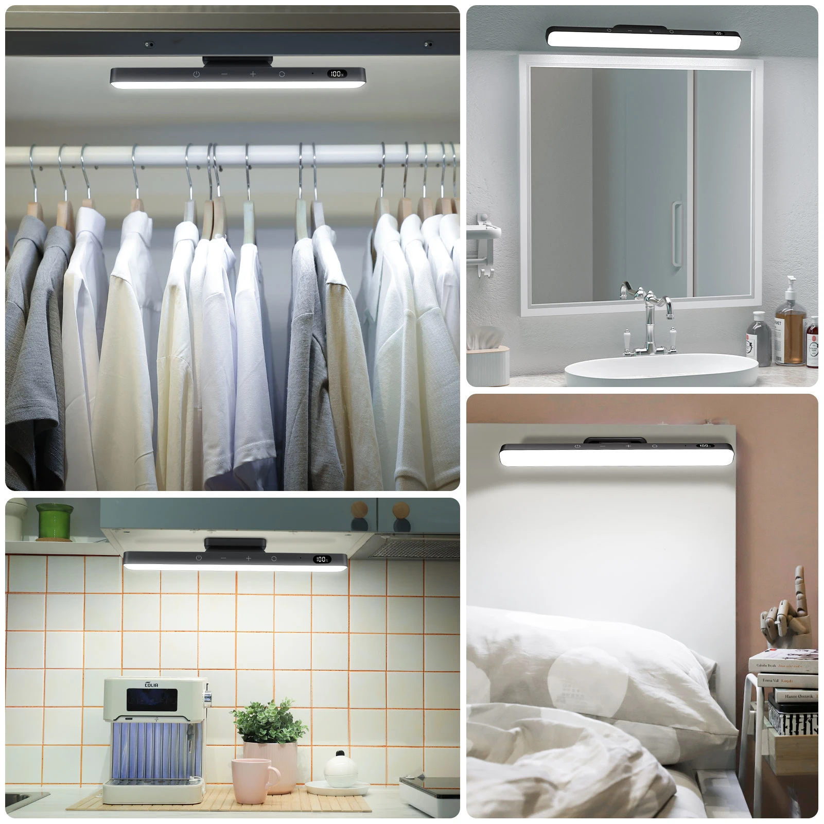 5W Dimmable Mirror Lights 3 Colors Adjustable Makeup Light with 120 LED 2500mAh Rechargeable Under Cabinet Led Lights mirror lights makeup mirror lights vanity light makeup lamp