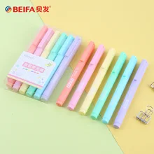 Ensemble de marqueurs de touches de texte, lot de 6 pièces, marqueurs pour lettrage, croquis, fournitures scolaires, stylos de couleur mignons Kawaii