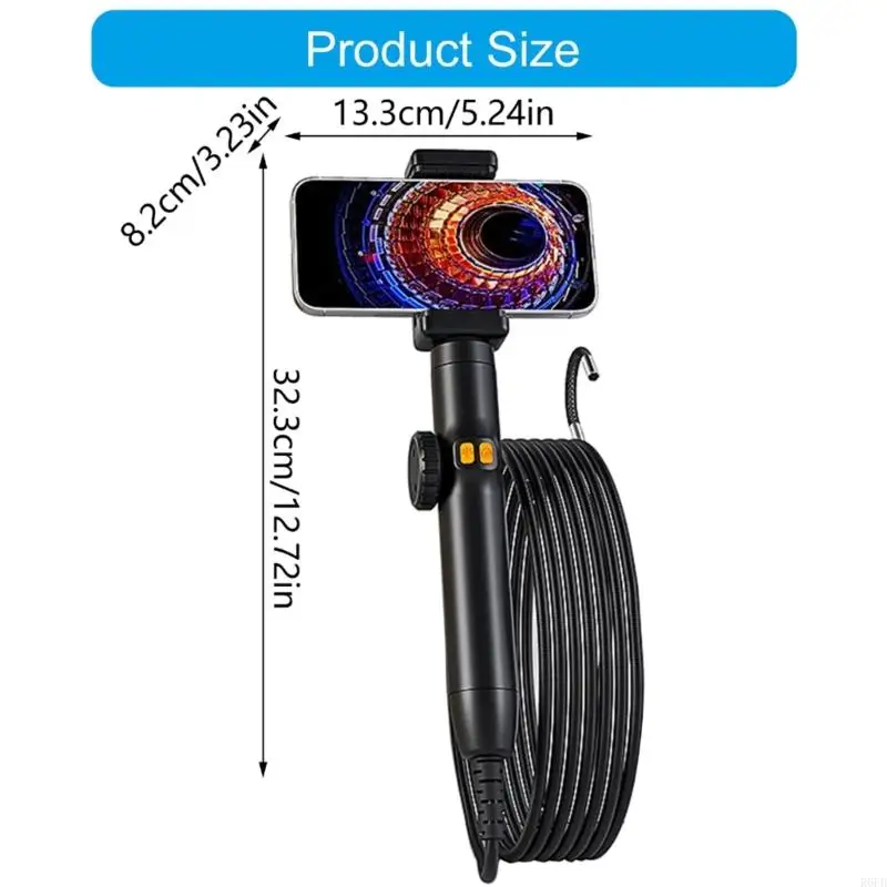 6/8mm 렌즈 내시경 카메라 산업용 내시경 검사 카메라 360 학위 관절 내시경 카메라 방수 R6FB