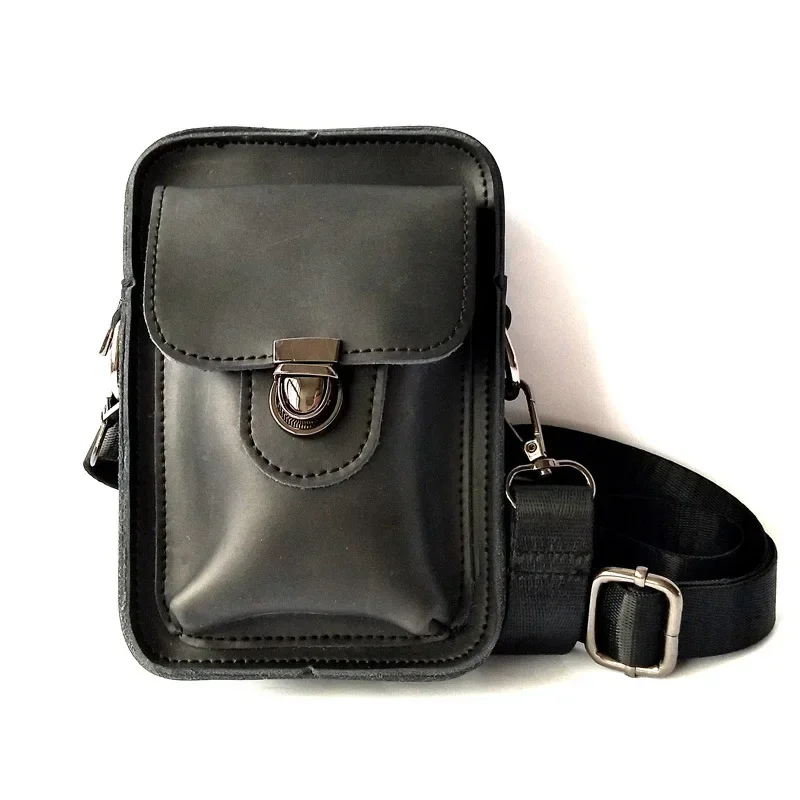 

Сумка на плечо мужская из натуральной кожи, модный саквояж на плечо в стиле ретро Крейзи Хорс, сумочка для телефона, повседневный лаконичный чемоданчик кросс-боди
