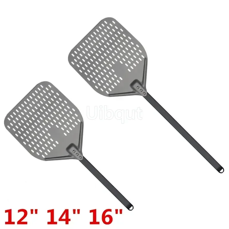 12 14 inch Big long Aluminum Pizza Peel With Long Handle Accessorie Pizza Paddle Spatula Nonstick Round Pan Baking turner pizza peel