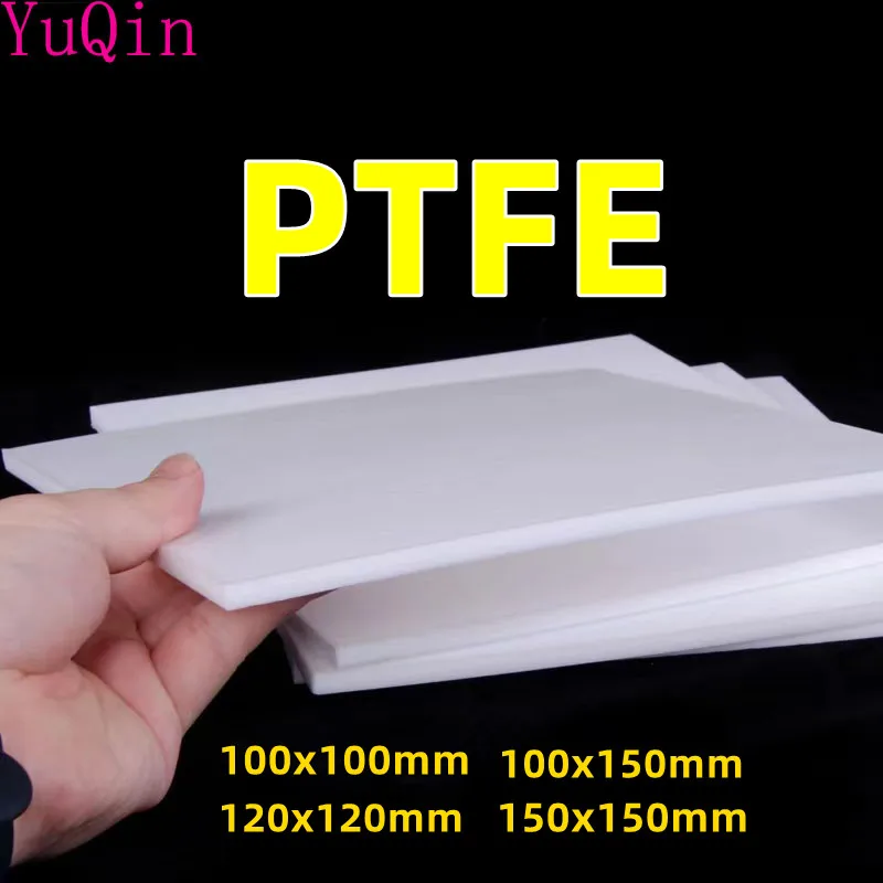 Placa De PTFE (Teflón) - 100x100x20 Mm, Blanca, Para Mecanizado Y Revestimientos Antiadherentes