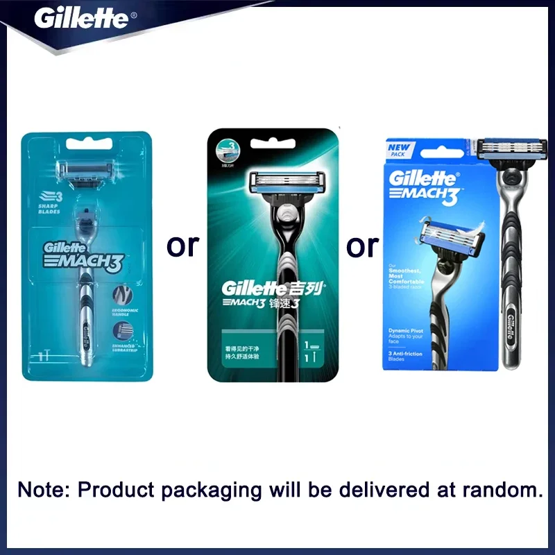 Premium Gillette Manual Shaver for Men - 3-Layer Blade System for Precision Shaving and Hair Removal