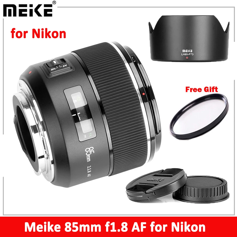 Meike 85Mm F1.8 Per Obiettivo Nikon Af Full Frame Telescopio Medio Asferico Obiettivo Principale Per Fotocamere Dslr Nikon F Mount