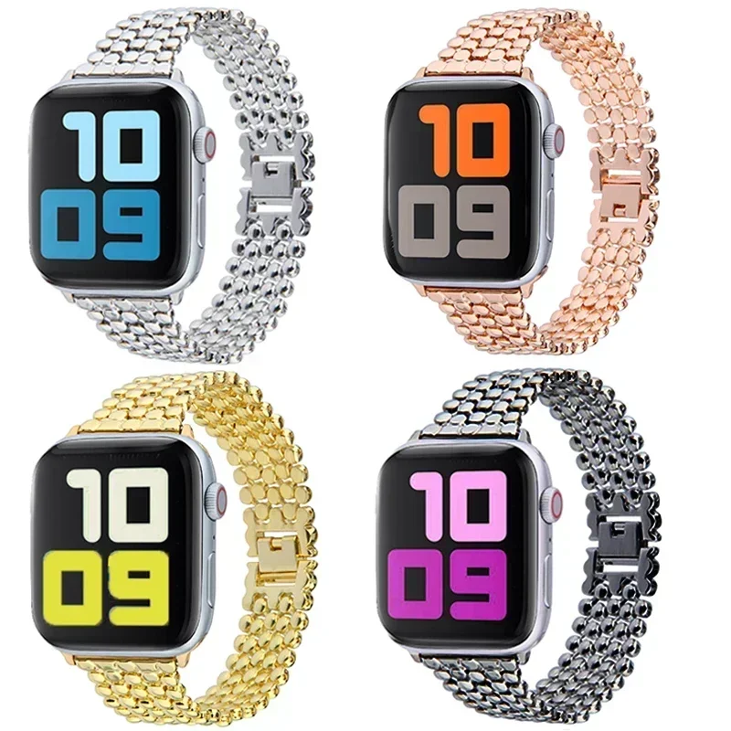 Premium Alloy Metal Strap Band for Apple Watch - Elegant Bracelet Design