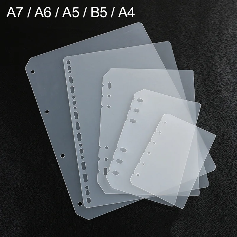 

2Pc Transparent PP Binder Index Dividers Index Page for Loose-leaf Notebook Scrapbooking Diary Stationery School Office Supplies