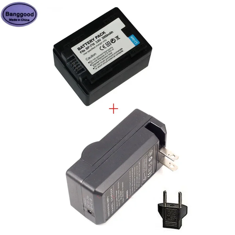 

2000mAh BP-718 BP-727 BP718 BP727 Decode Camera Battery + AC Charger For Canon VIXIA HF R30 M50 M52 M56 M506 R36 R38 R306 R400