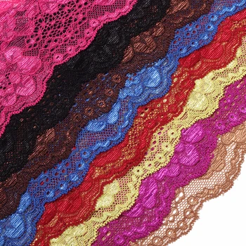 Nastro in pizzo da 8 cm con decorazioni floreali, elastico multicolore per abiti fai-da-te, estensione di gonne, decorazione per fasce per capelli, accessori per cucito artigianale.