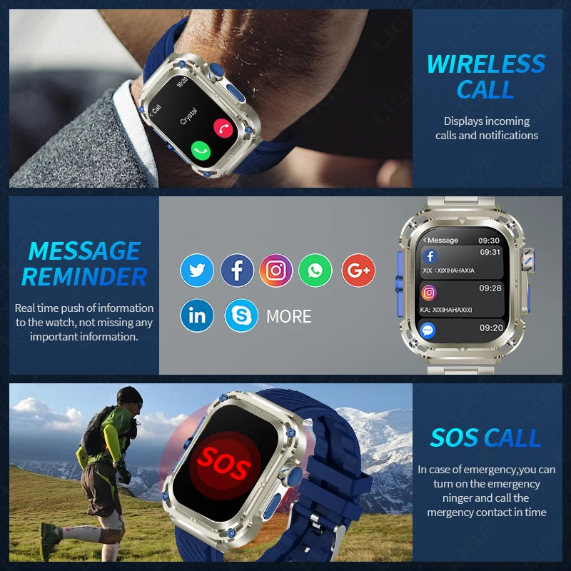 LIGE Z85Max Smart Watch Men Bluetooth Call NFC Heart Rate Blood Pressure Monitoring Outdoor Sport Fitness Tracker Smartwatch Man
